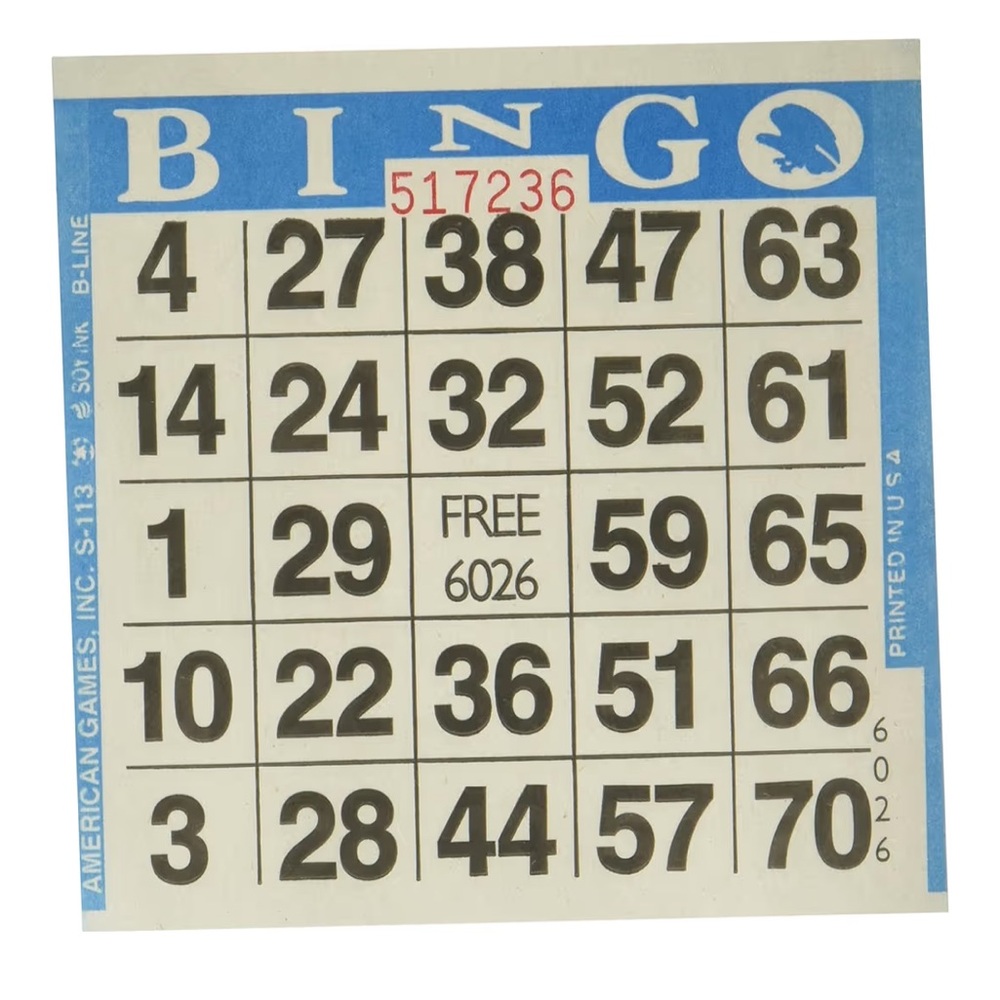 Vintage Bingo 500 sheets - American games